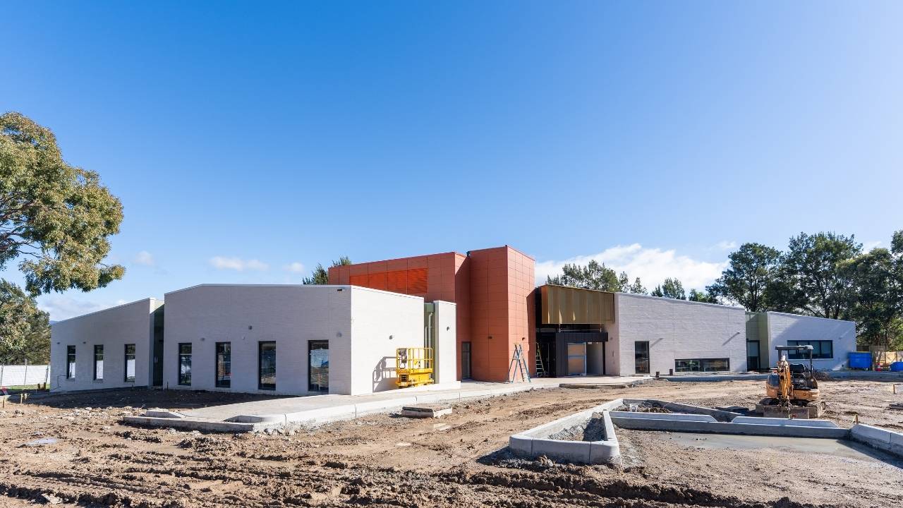 A building under construction.