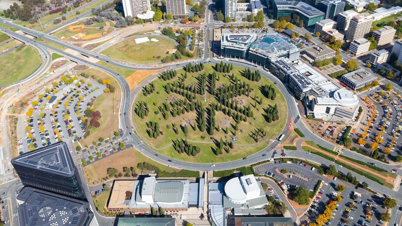 Aerial image of City Hill. 