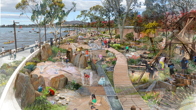 Artist impression of Ngamawari on the Acton Waterfront