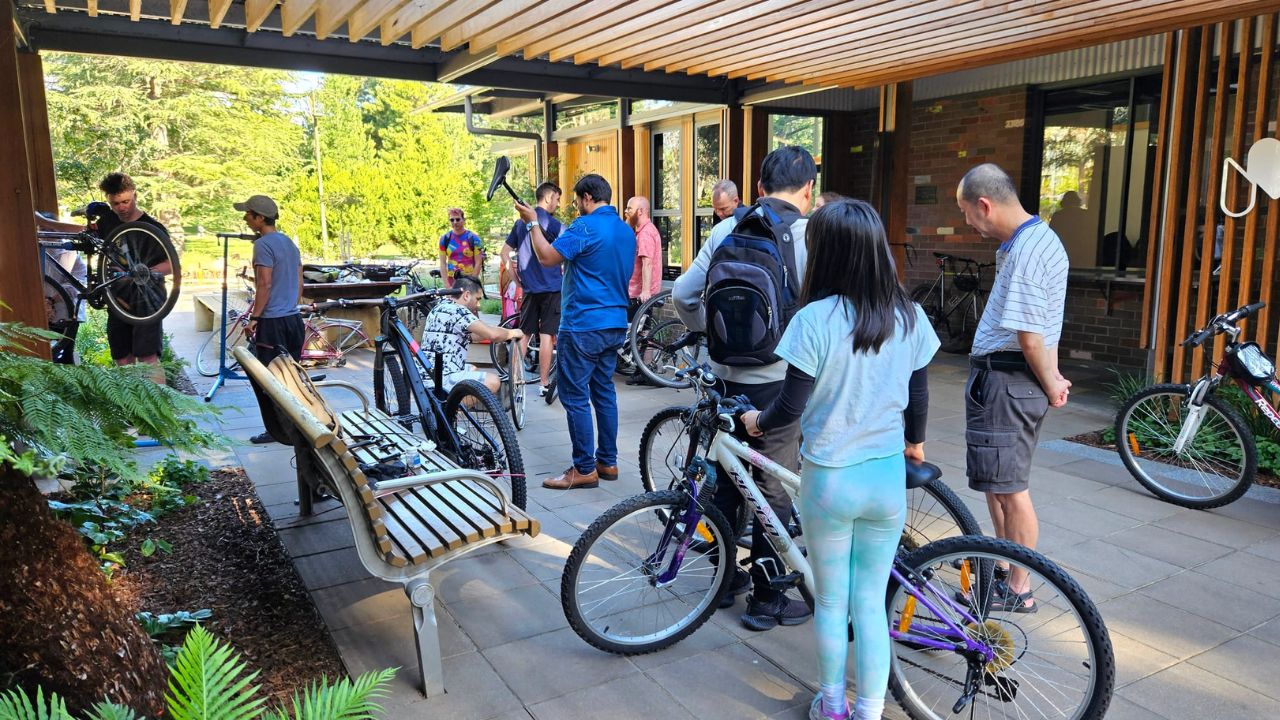Bike workshop at the Salthouse. 