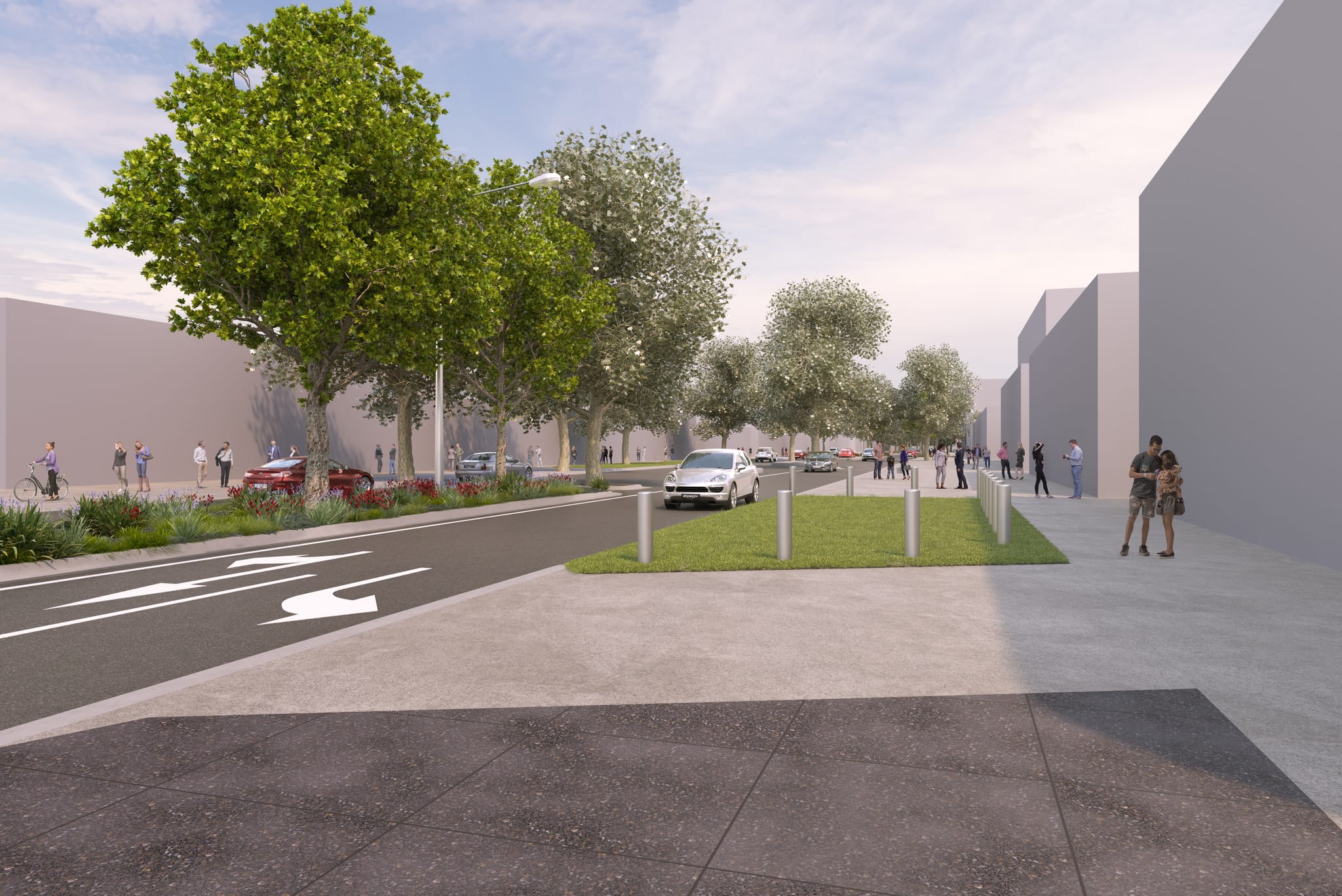 A render of the future southern end of Lonsdale Street