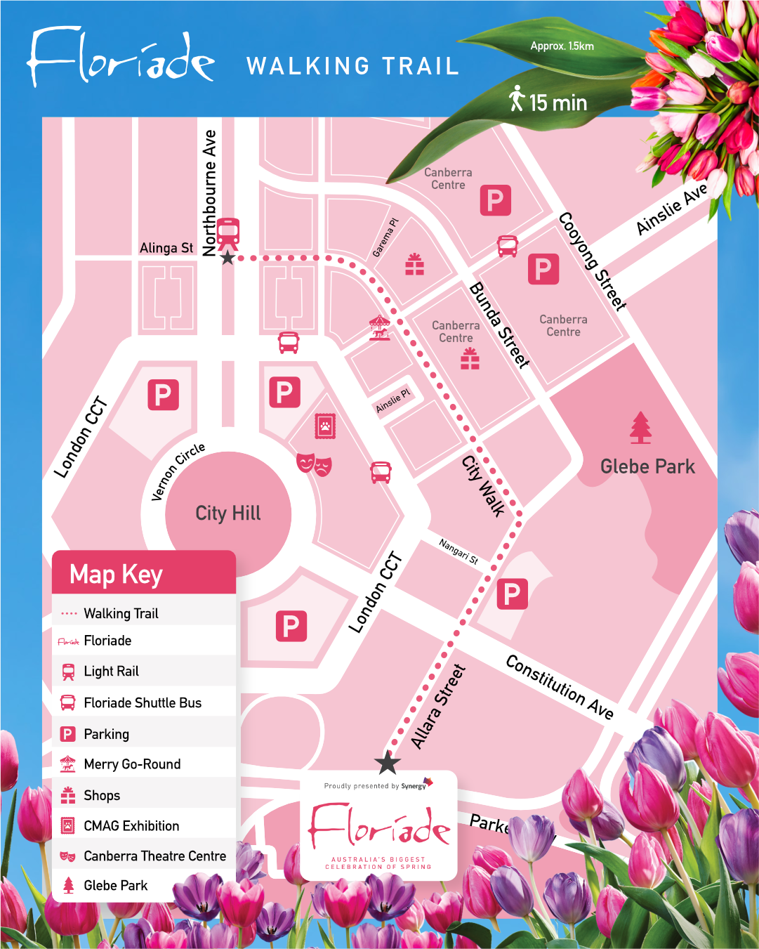 Floriade Walking Trail Map 2023