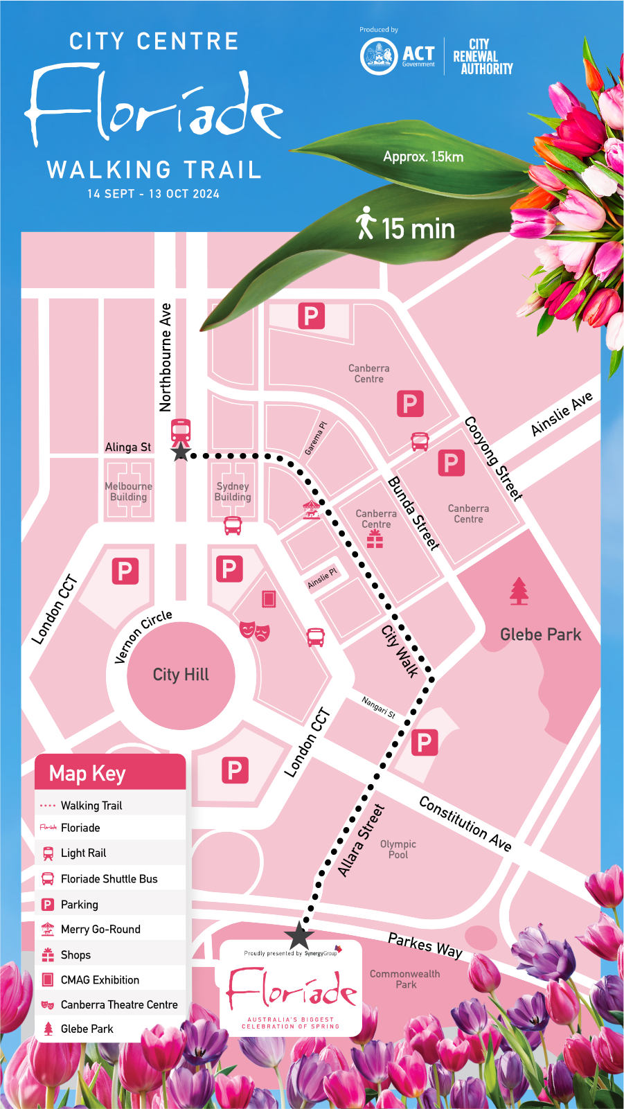Floriade Walking Trail map
