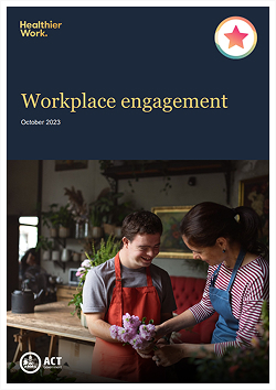 Cover of the Workplace engagement worksheet PDF document