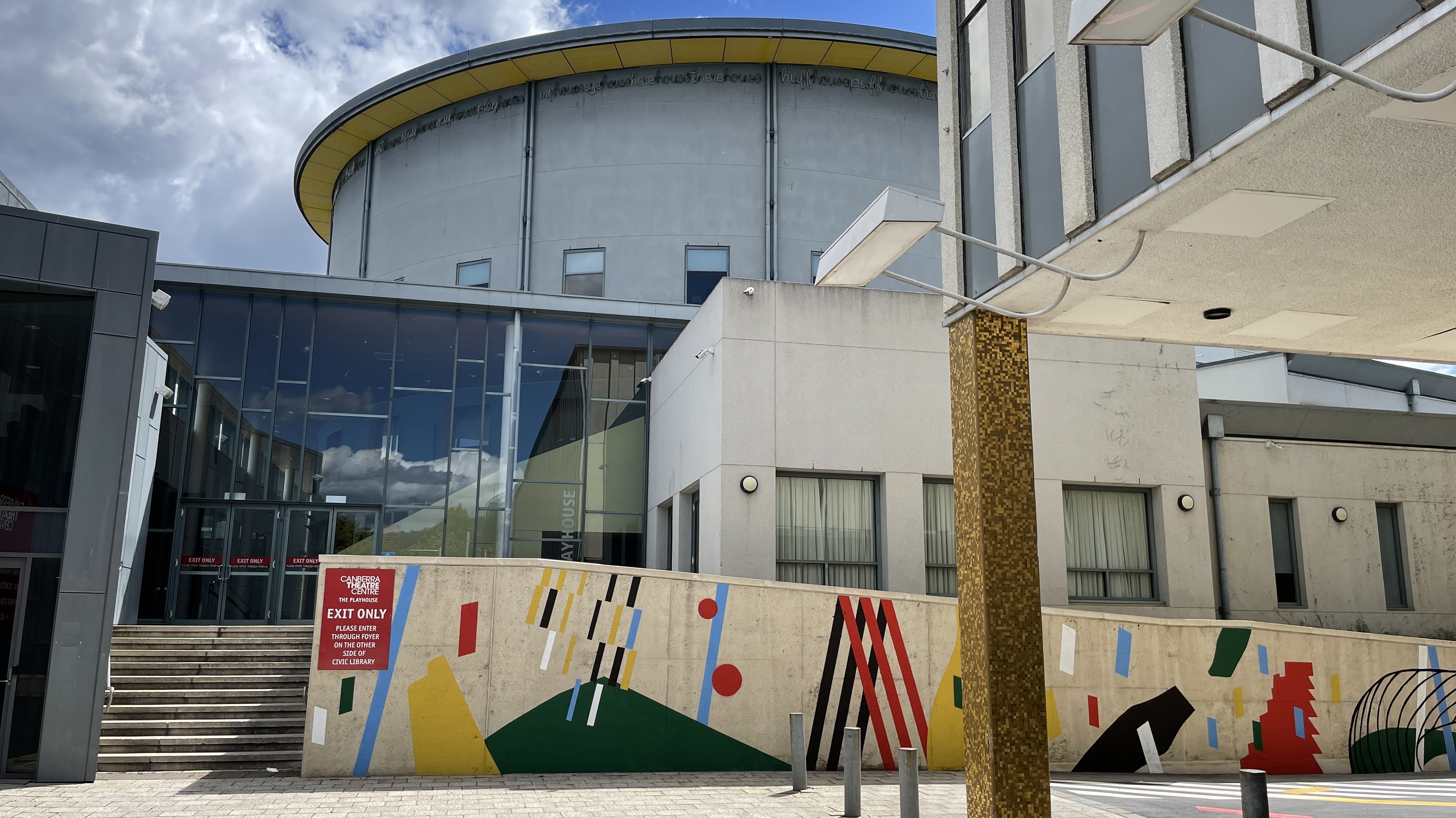 Canberra Theatre and artwork in Knowles Place