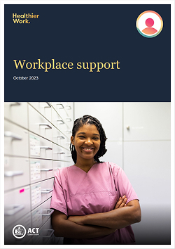 Cover of Workplace support worksheet PDF document