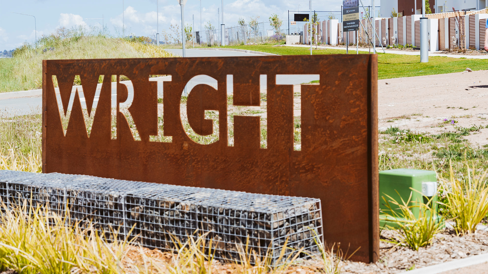 Suburb sign reading Wright