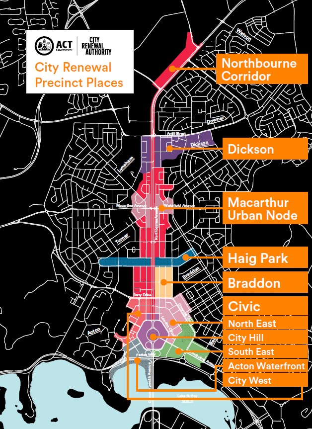 City Renewal Authority precinct map