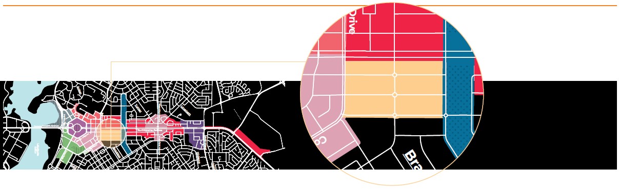 map showing Braddon