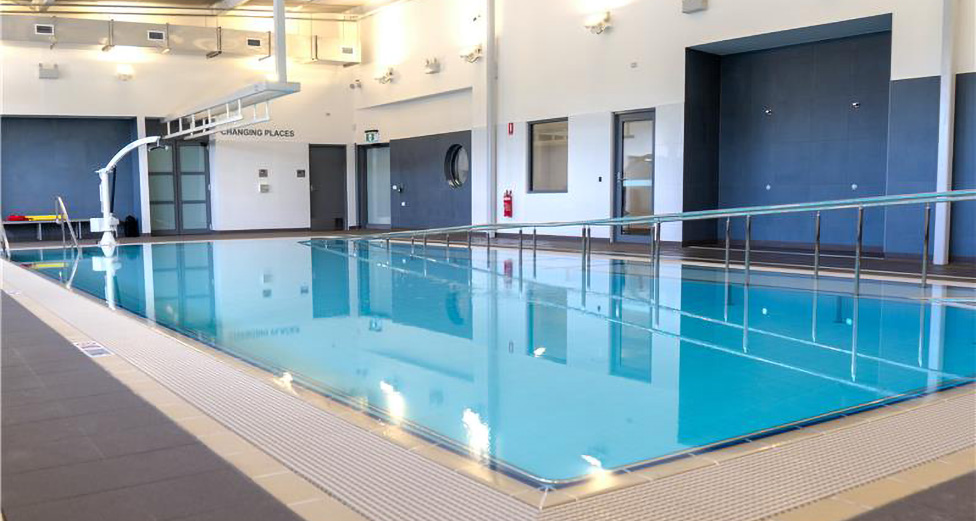 A brand-new indoor pool