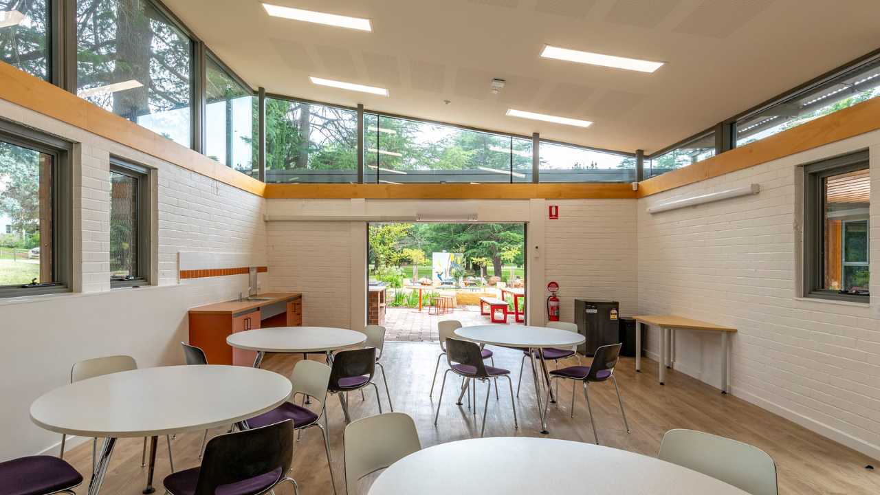 The light-filled large multipurpose room at the Salthouse.