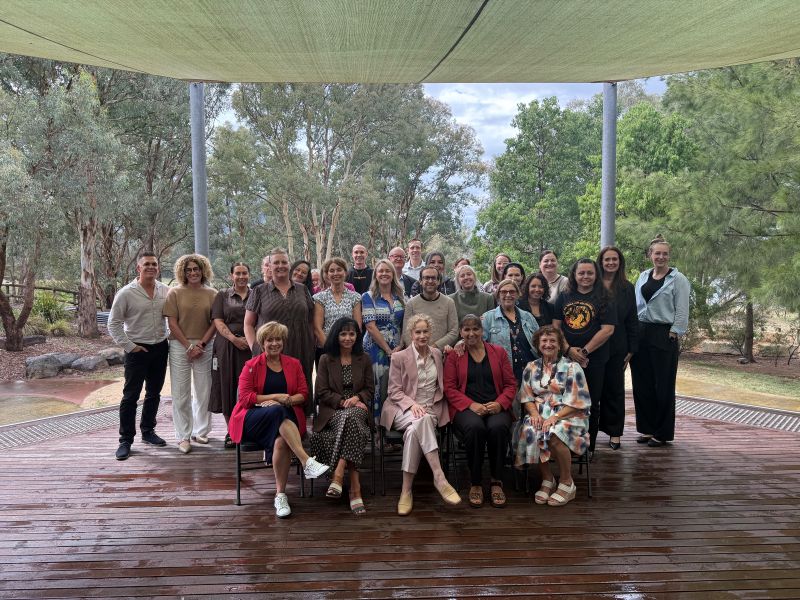 Outdoor group photograph of members